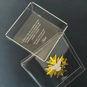 Caixa Cristal 12x12cm ou 10x14cm